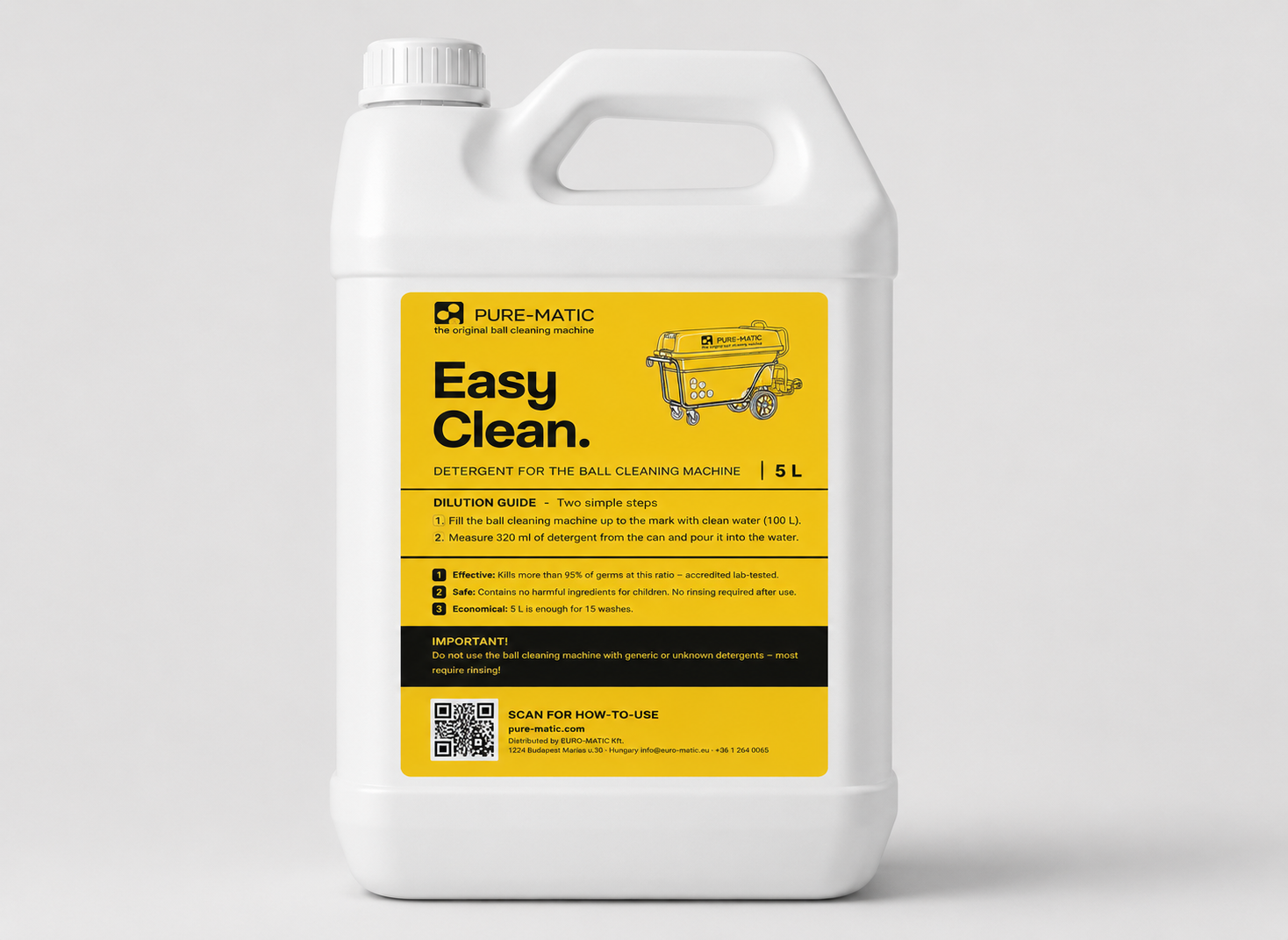 Easy Clean ball pit ball cleaning solution